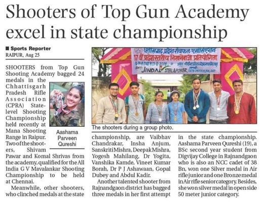 Shooters of Top Gun Academy excel in state championship